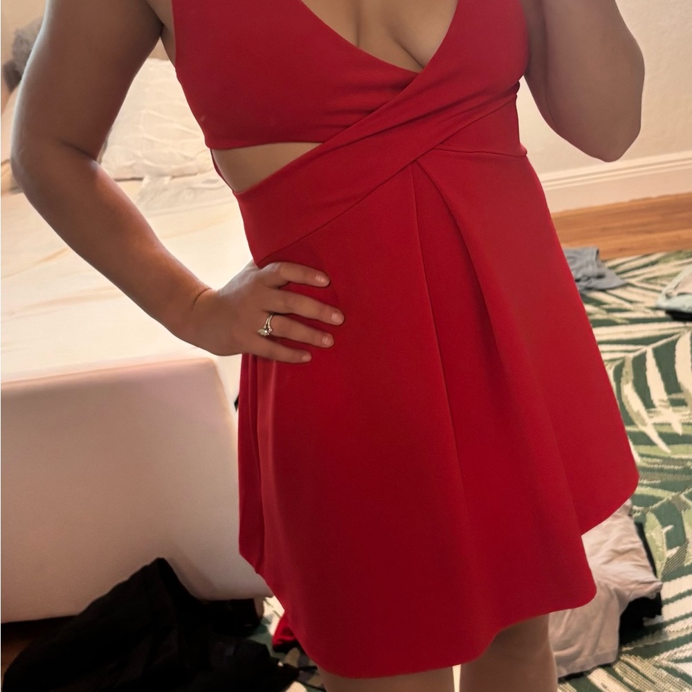 Express Red Backless Women's Dress